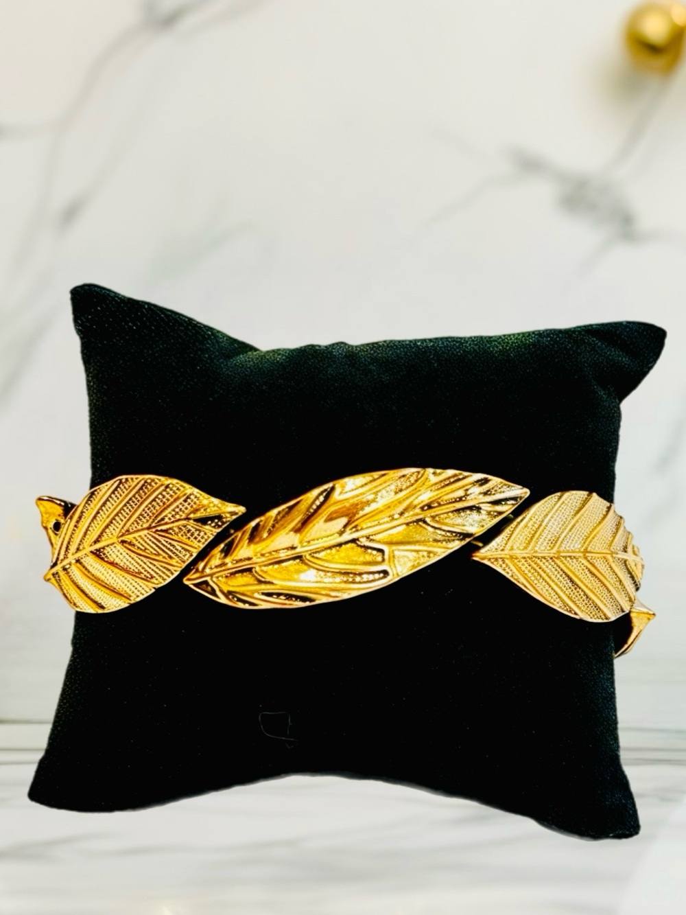 Gold Leaf Statement Bracelet - Women Accessories